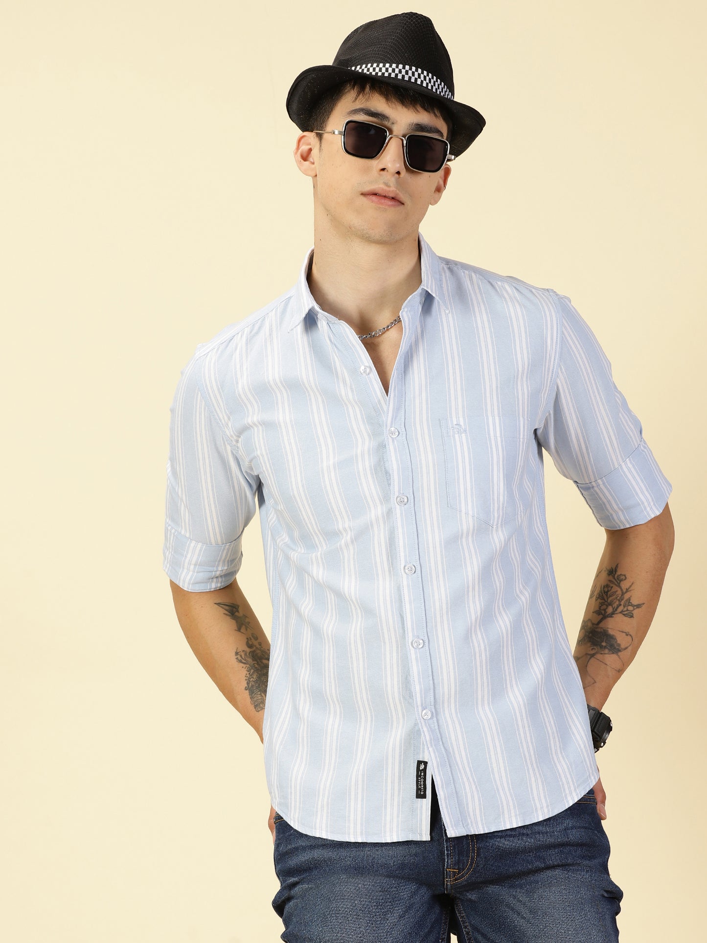 Oxford Striped Sky Blue Shirt