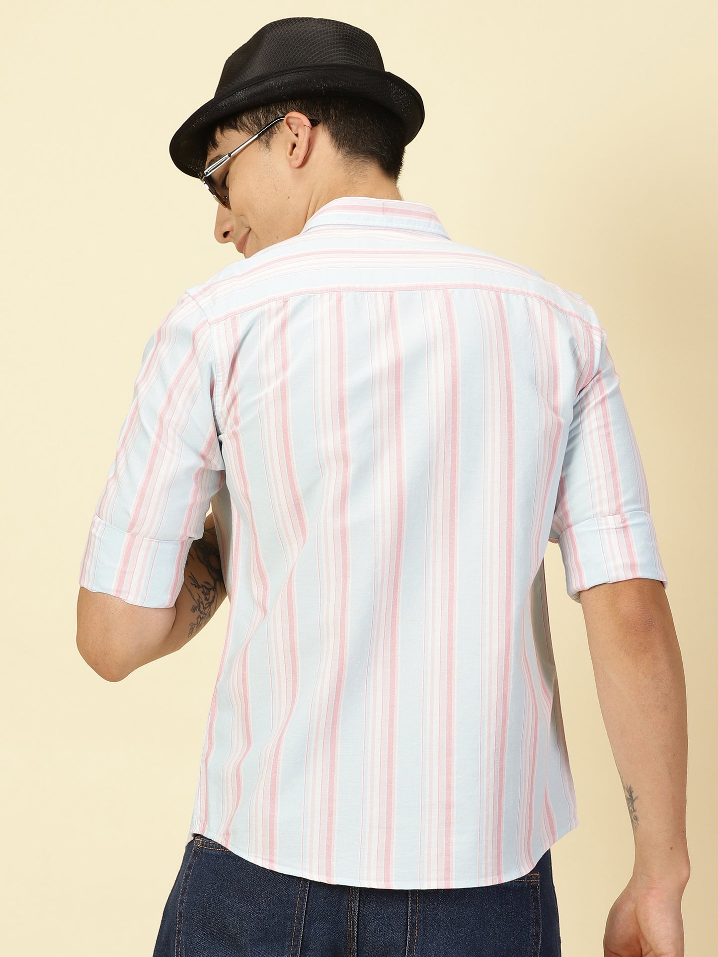 Oxford Striped Blue and Pink Shirt