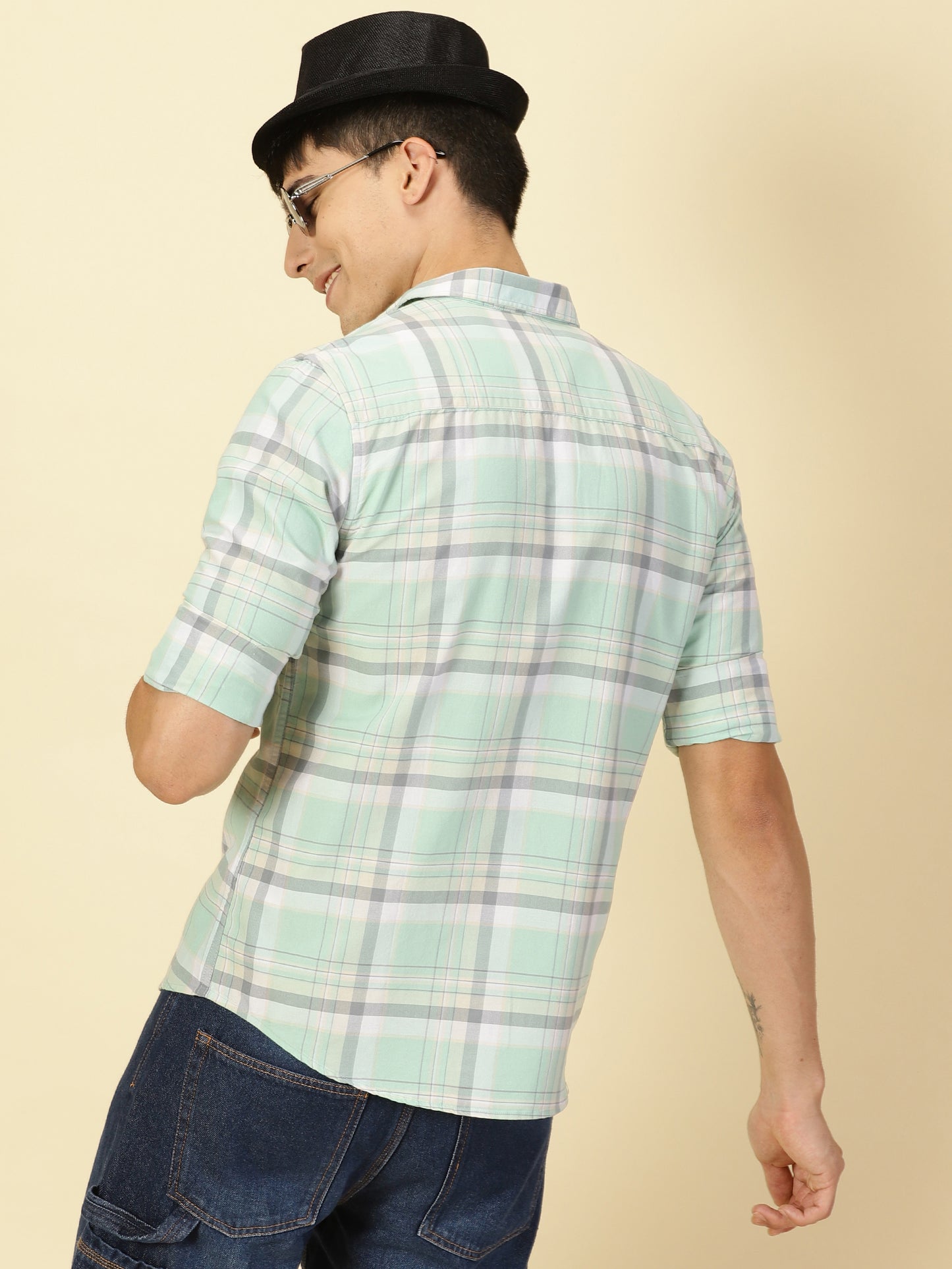 Oxford Checks Pastel Green Shirt