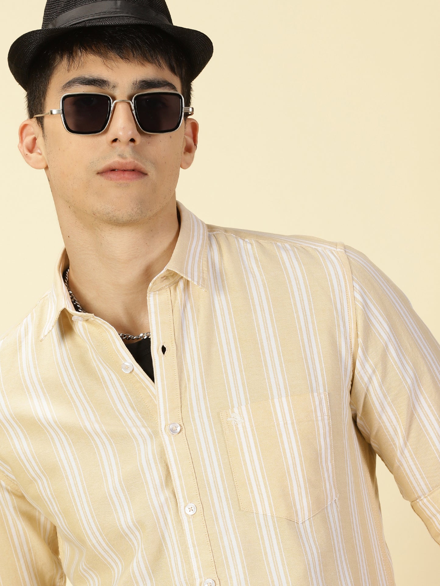 Oxford Striped Mustard Yellow Shirt